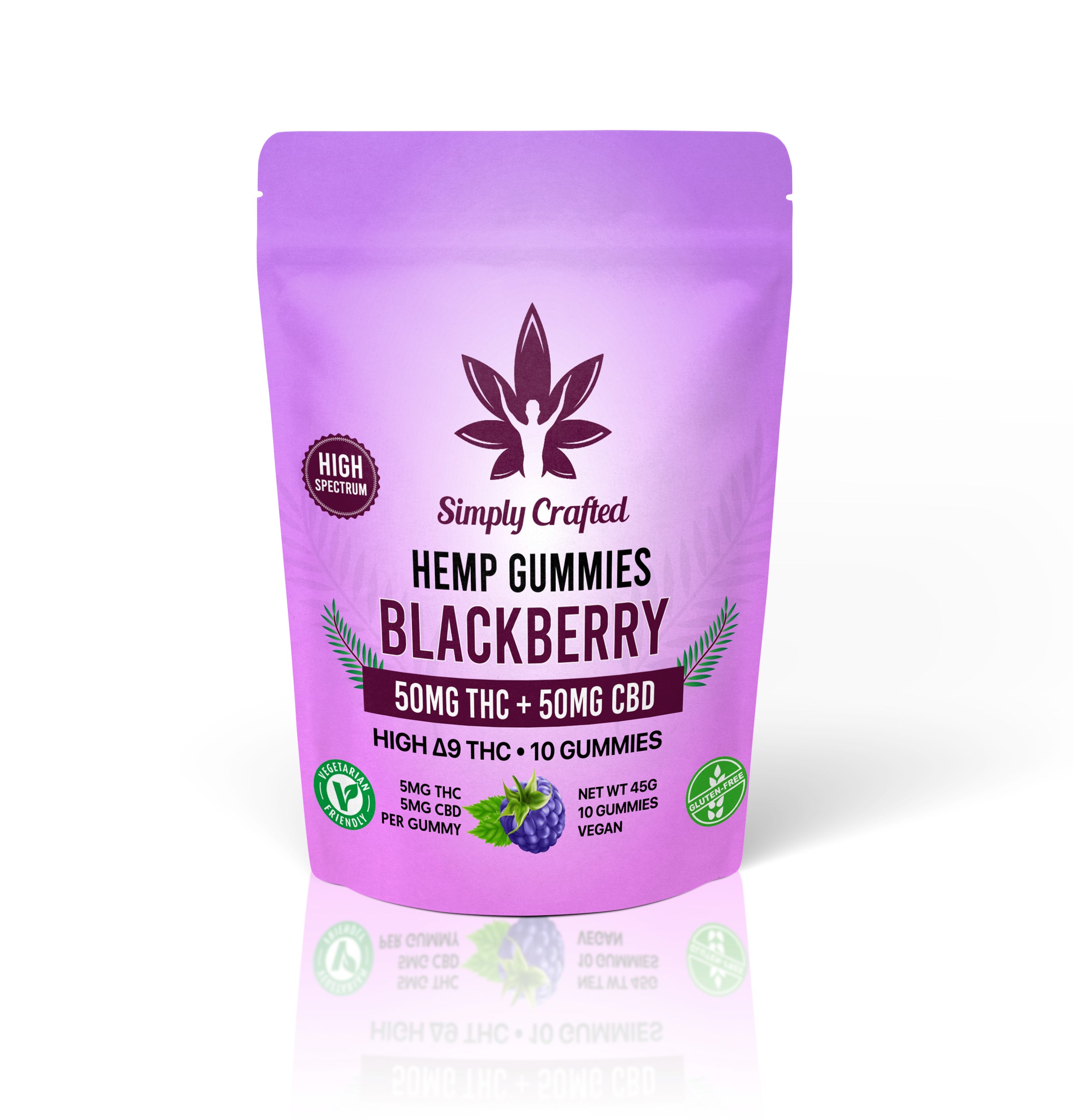 THC+CBD High Spectrum Gummies | Simply Crafted