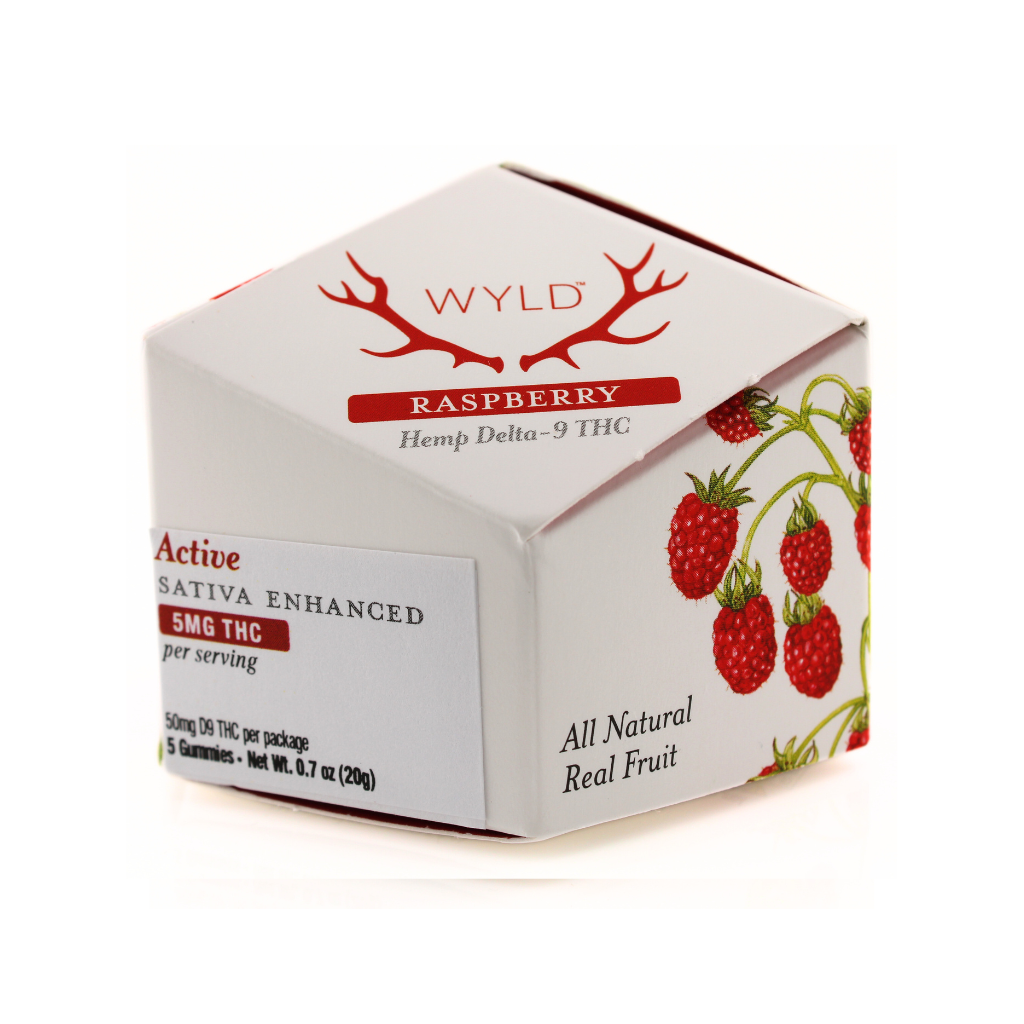 WYLD Raspberry 'Active' THC Gummies | Sativa | Simply Crafted