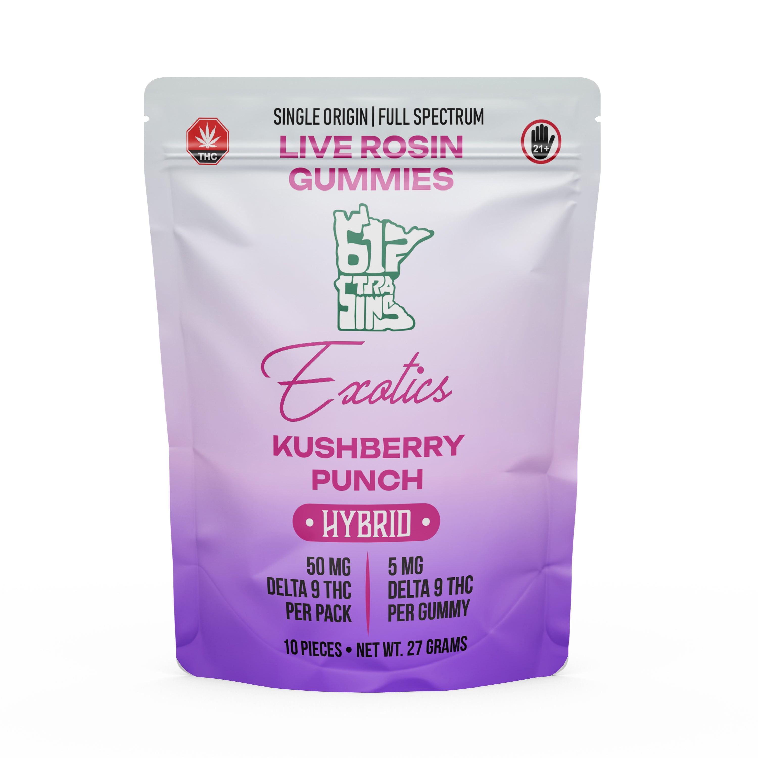 つむ！！7GB② 7CB② 9OB② 9GB② 2剤5.5% Kushberry Punch Live Rosin Gummies | Hybrid | Simply Crafted
